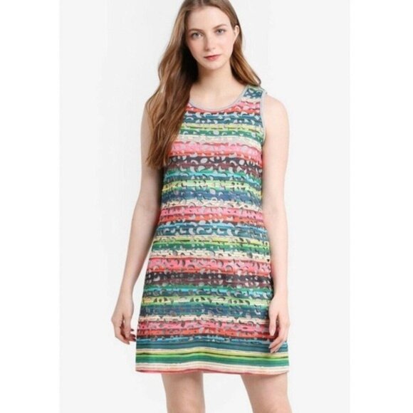 Desigual Women's PHOENIX Multicolored Overlay CutOut Mini Dress Size Medium - Picture 2 of 15